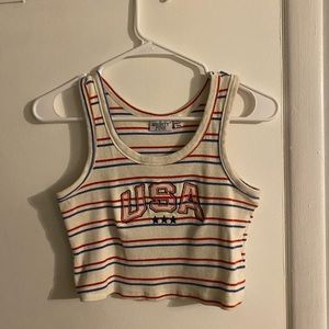 USA - Cropped Tank Top - Size Medium